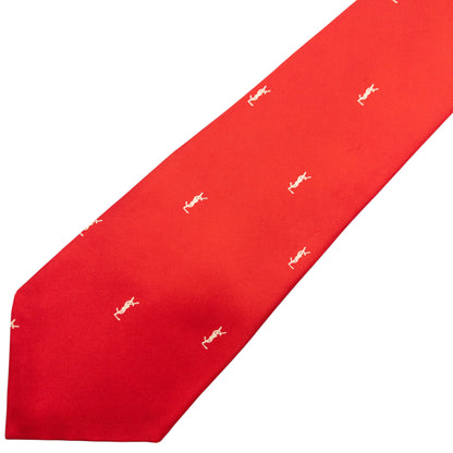 Vintage 80s YSL Yves Saint Laurent Monogram Silk Tie