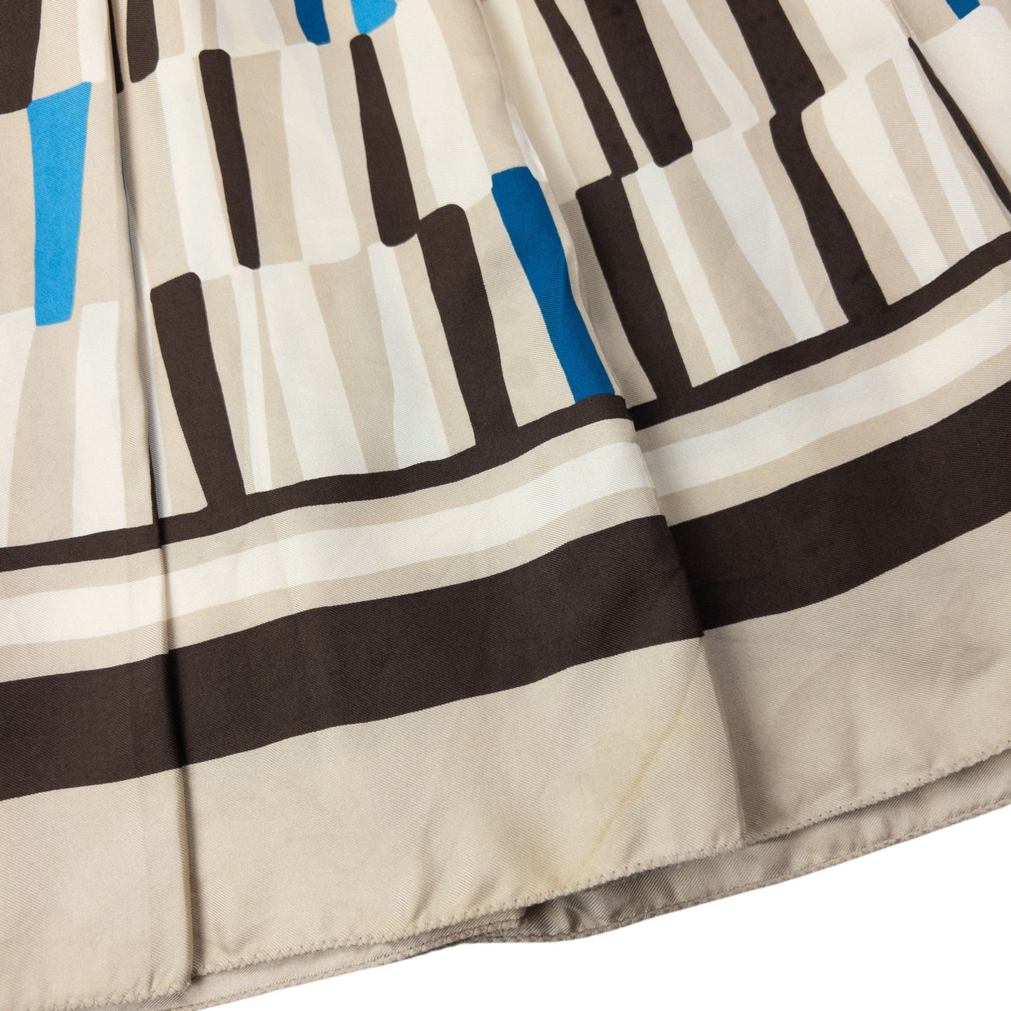 Vintage Miu Miu Pleated Pattern Silk Skirt Womens Size W28