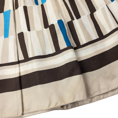 Vintage Miu Miu Pleated Pattern Silk Skirt Womens Size W28