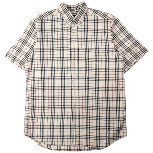 Vintage Burberry Nova Check Short Sleeve Button Up Shirt Size L