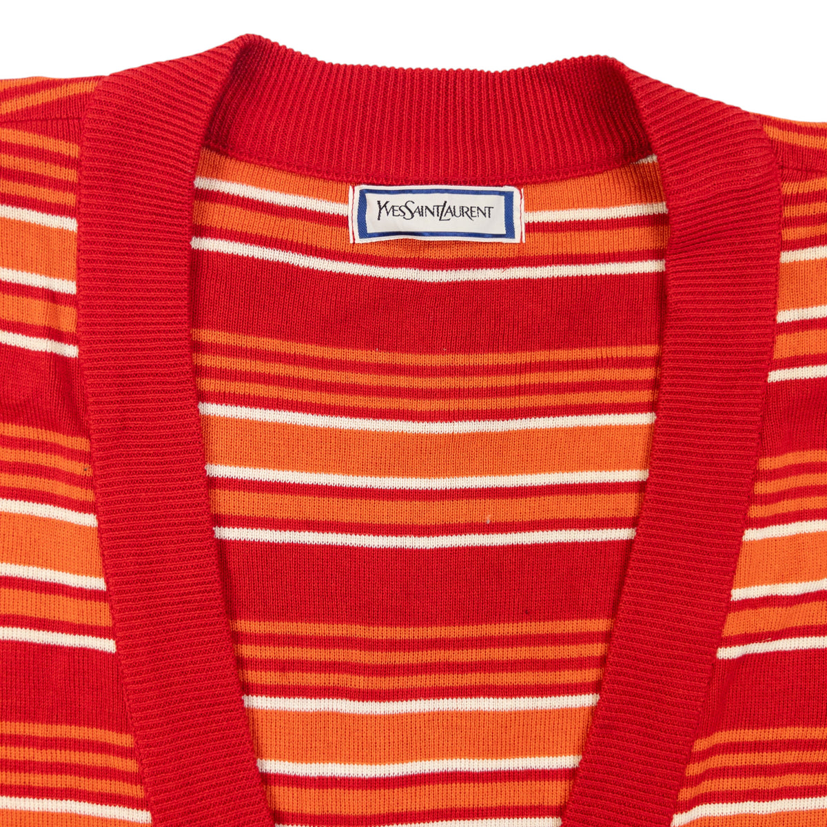 Vintage 80s YSL Yves Saint Laurent Striped Cardigan Womens Size M