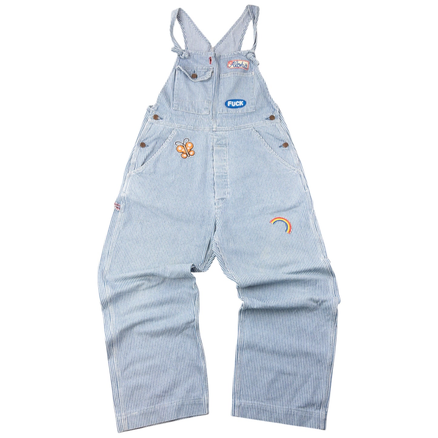 Vintage 90s Hysteric Glamour Embroidered Denim Dungarees Size S
