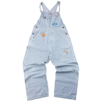 Vintage 90s Hysteric Glamour Embroidered Denim Dungarees Size S