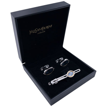 Vintage Dior Cuff Links & Tie Clip Set