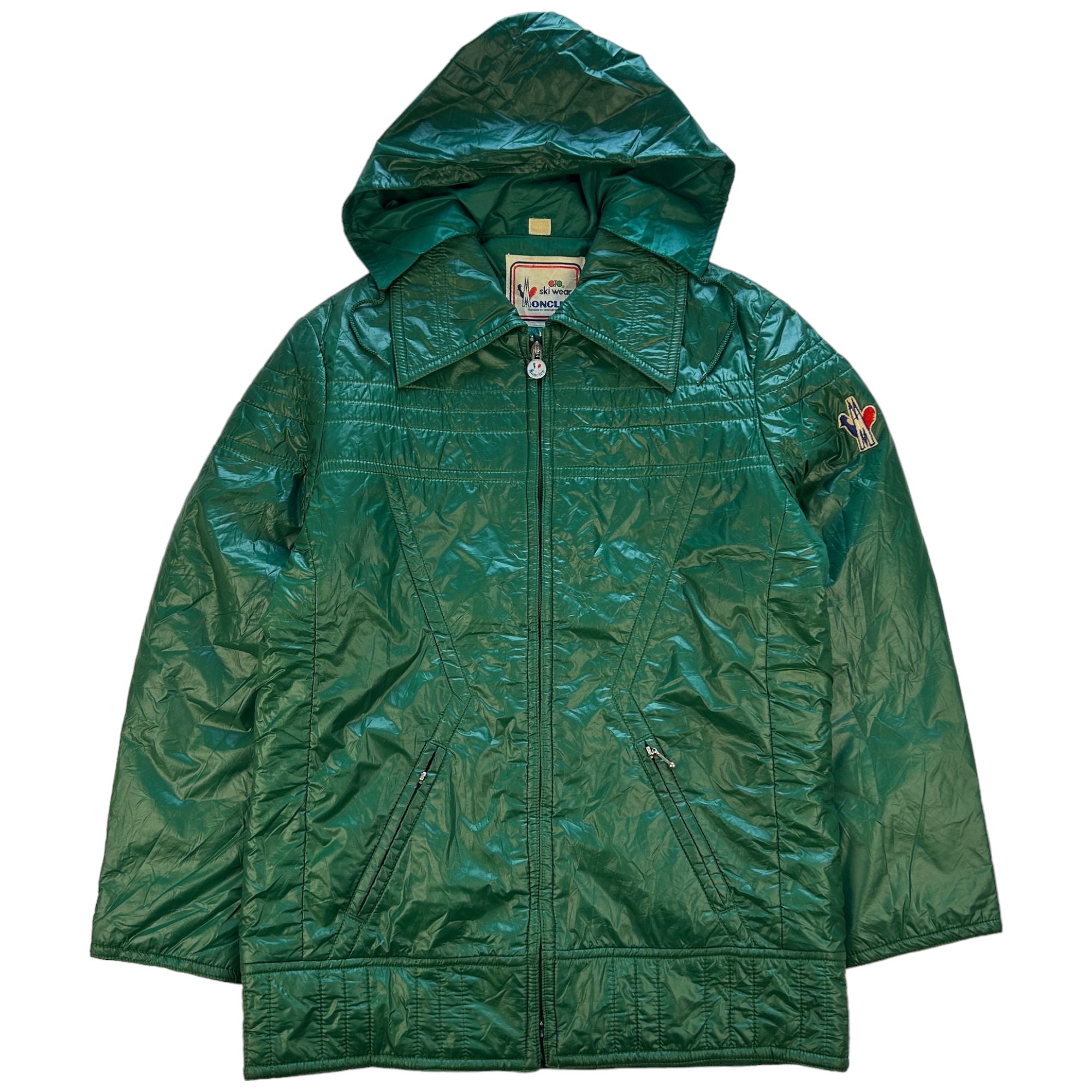 Moncler Green Hooded Jacket | Second Wave Vintage - second wave  