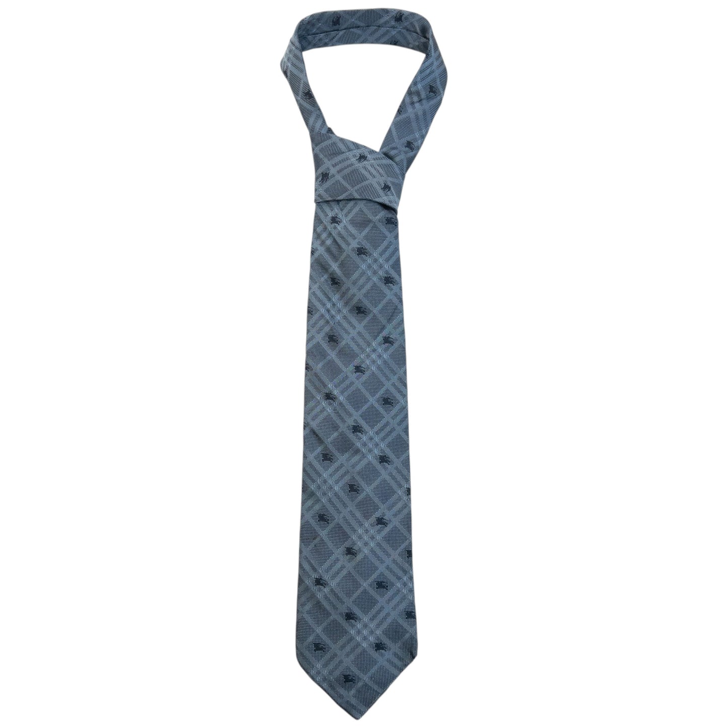 Vintage 2000s Burberry Nova Check Monogram Silk Tie