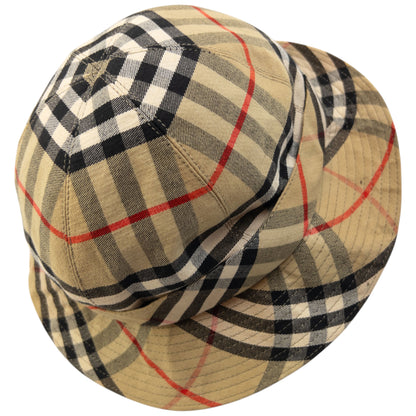 Vintage 80s Burberry Nova Check Bucket Hat Womens Size M