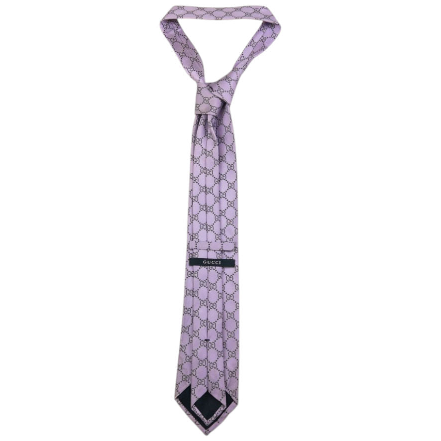 Vintage Gucci Monogram Silk Tie