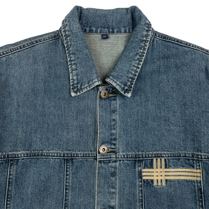 Vintage Burberry Button Up Denim Jacket Size XL