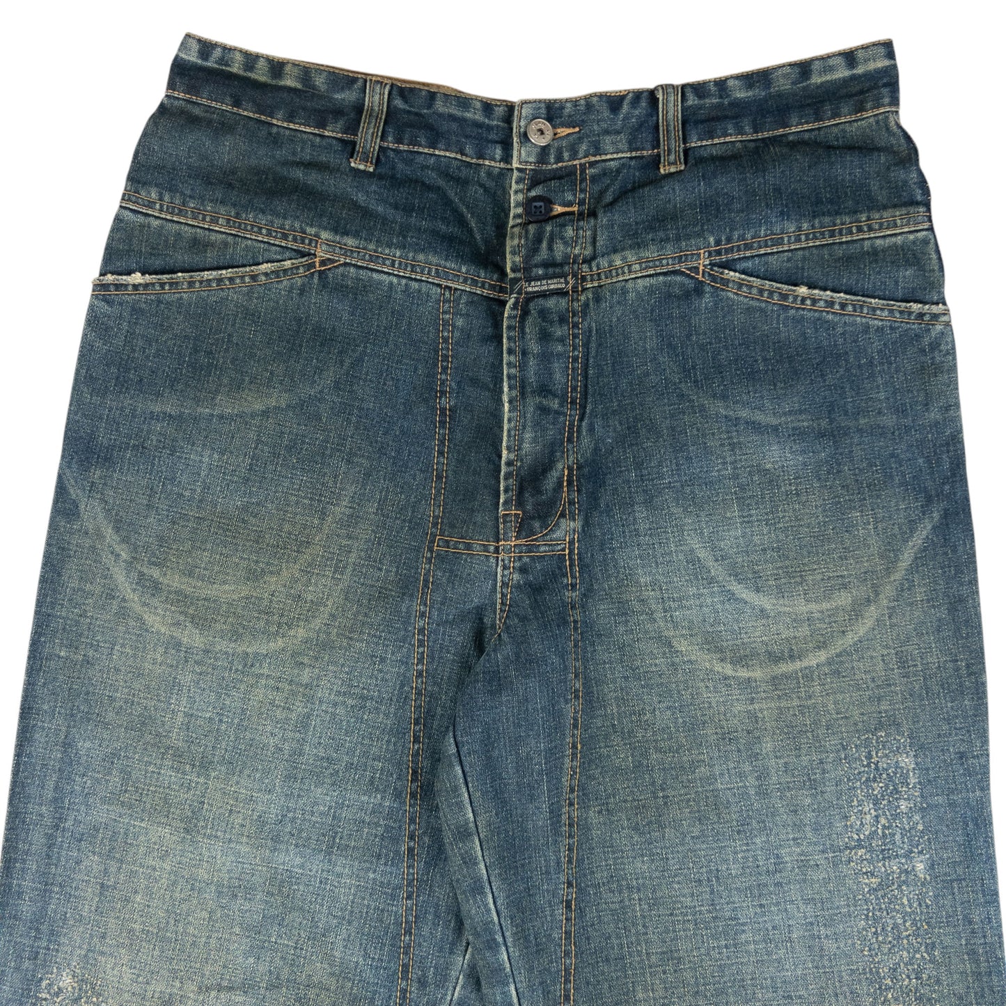 Vintage Marithe + Francois Girbaud Suede Pocket Denim Jeans Size W34