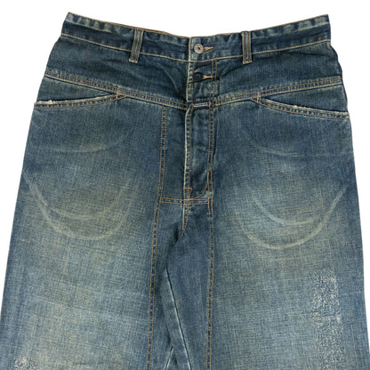 Vintage Marithe + Francois Girbaud Suede Pocket Denim Jeans Size W34