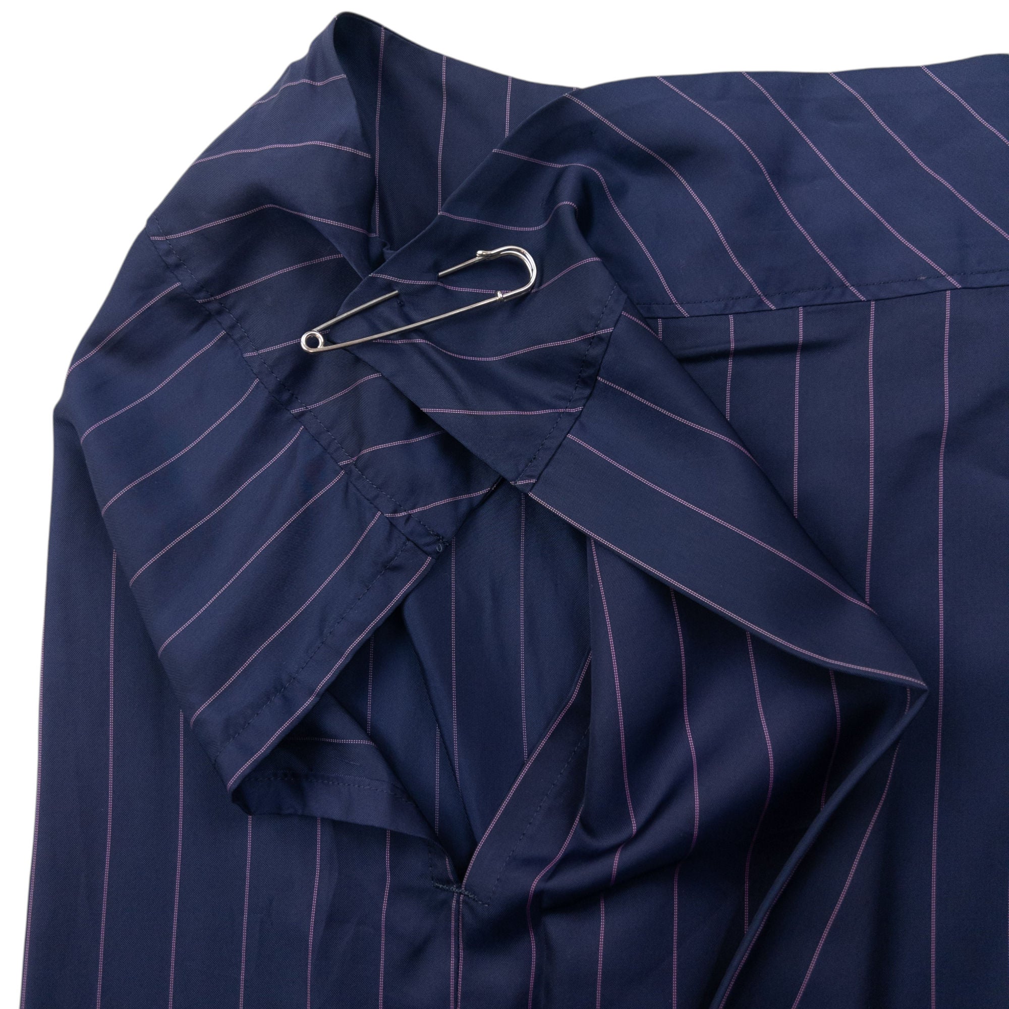 Vintage Yohji Yamamoto Striped Cupro Skirt Womens Size W32