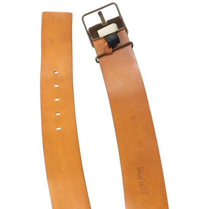Vintage 2000s Miu Miu Calf Hair Leather Belt Size L