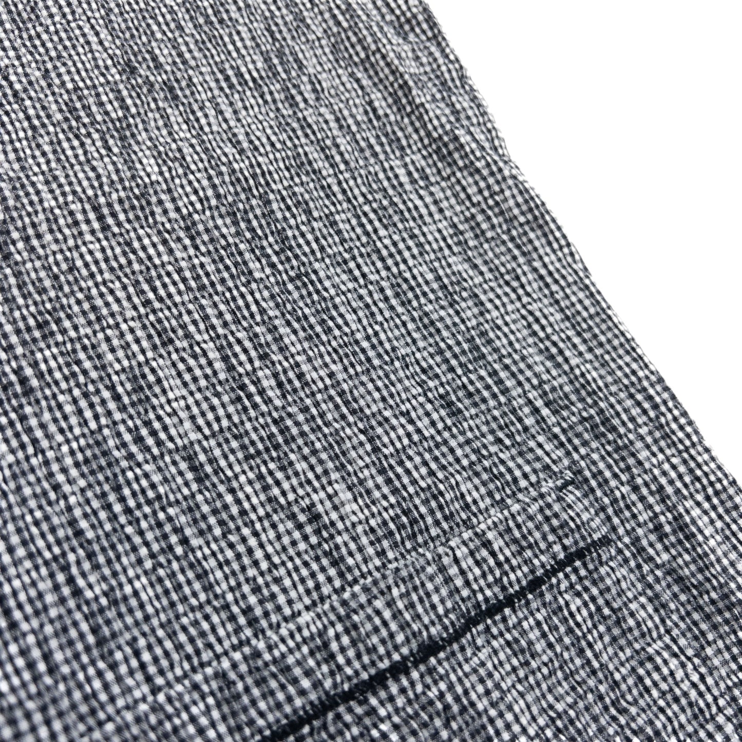 Vintage Yohji Yamamoto Checkered Ruched Button Up Shirt Size M