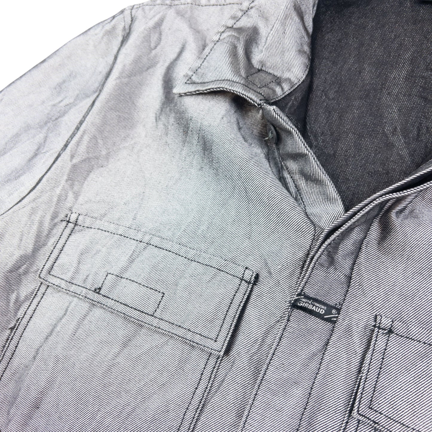 Vintage 2000s Marithe + Francois Girbaud Metallic Denim Jacket Size XXL