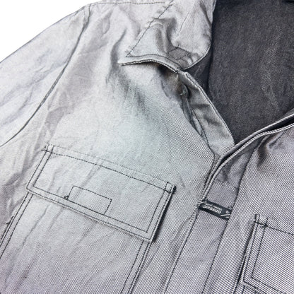 Vintage 2000s Marithe + Francois Girbaud Metallic Denim Jacket Size XXL