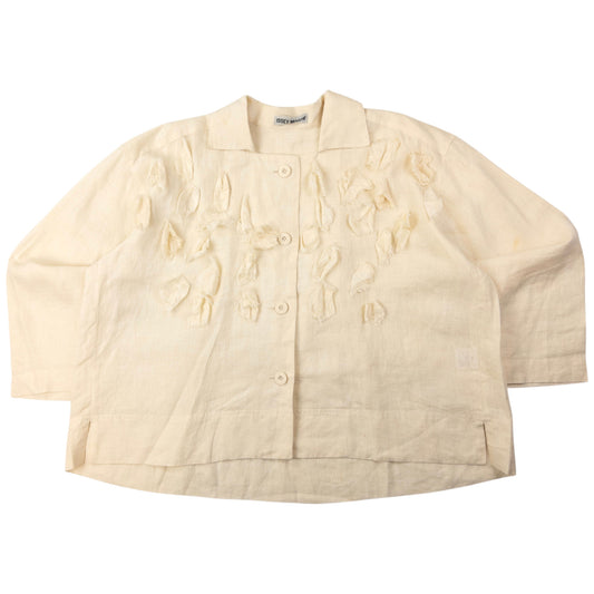 Vintage Issey Miyake Button Up Blouse Shirt Womens Size L