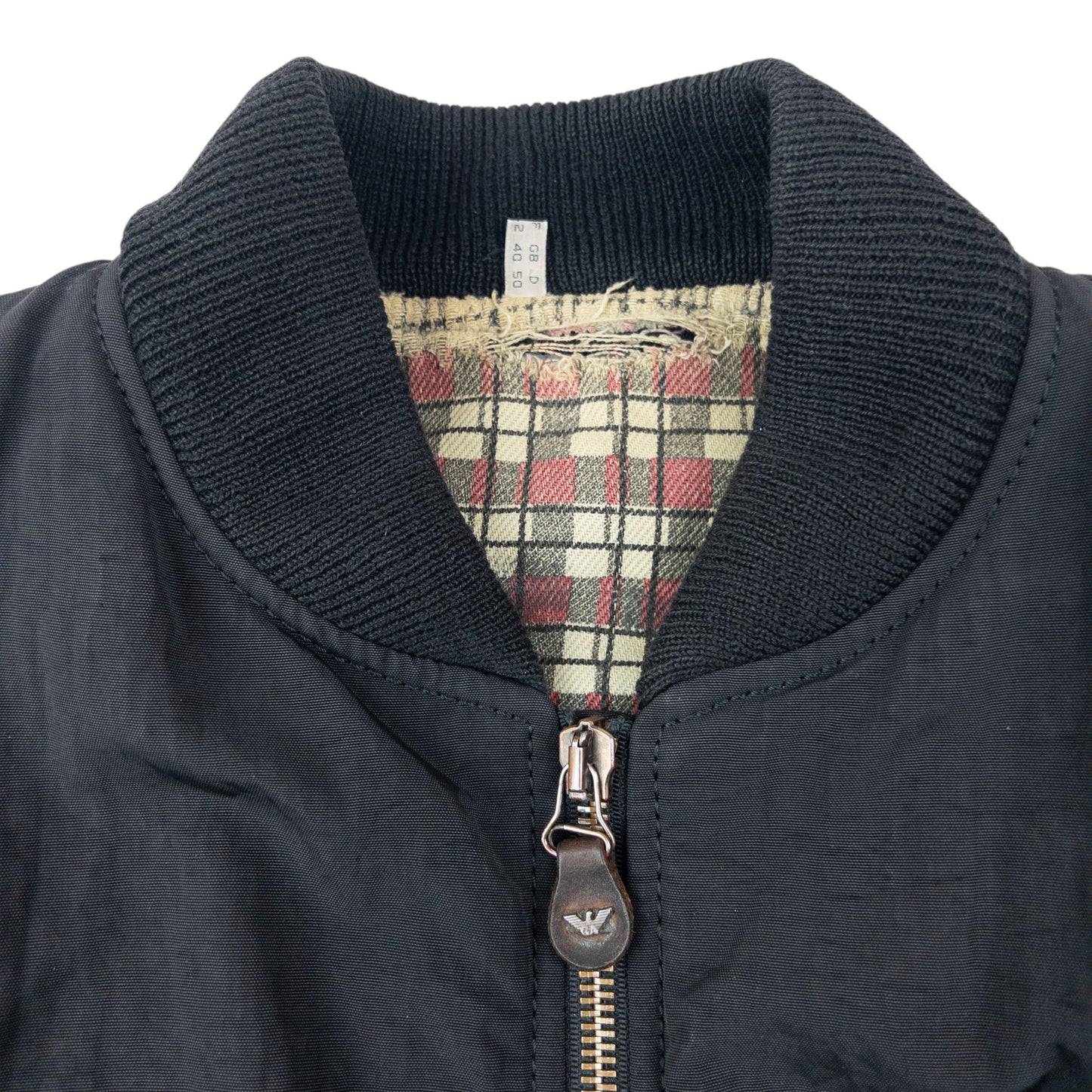 Vintage 90s Armani Jeans Ballistic Nylon Padded Bomber Jacket Size XL