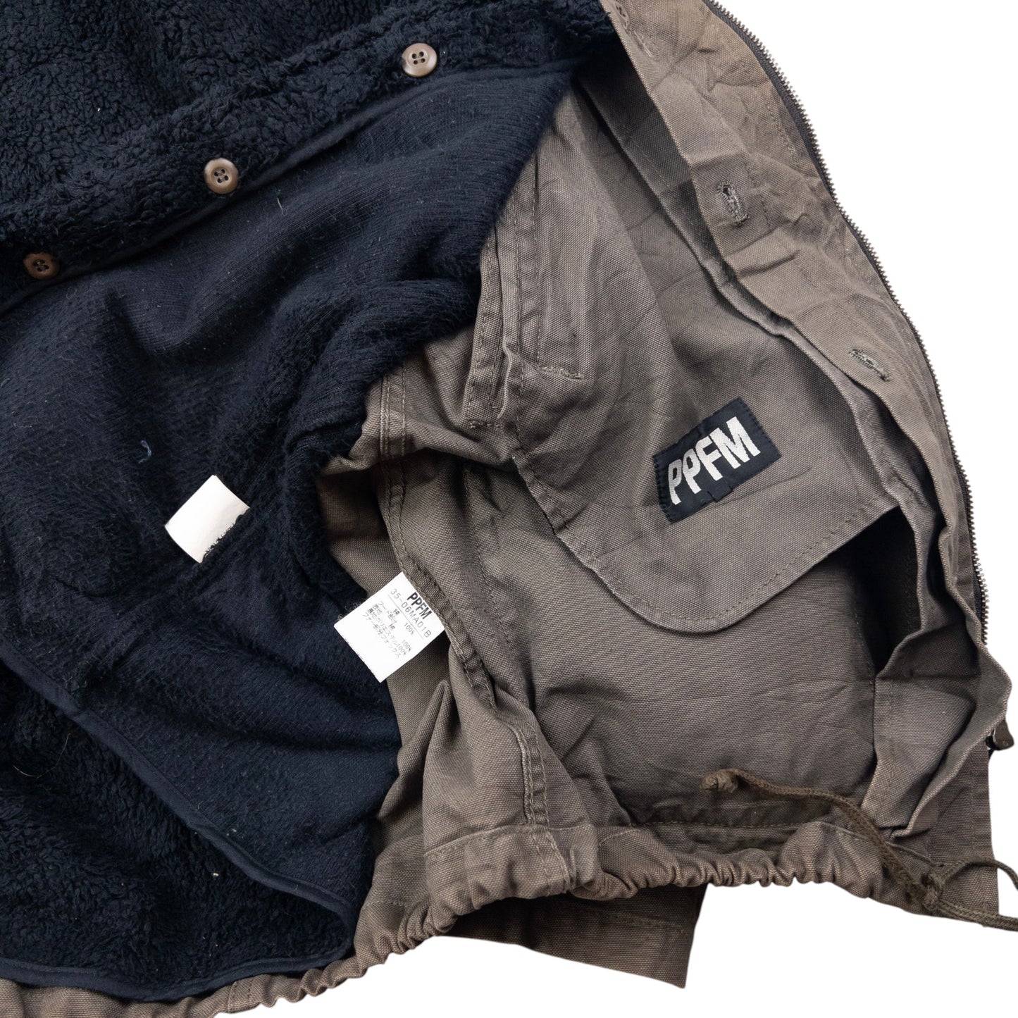 Vintage 2000s PPFM Fleece Lined Cargo Jacket Size M