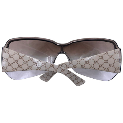 Vintage 2000s Gucci Monogram Rimless Shield Sunglasses