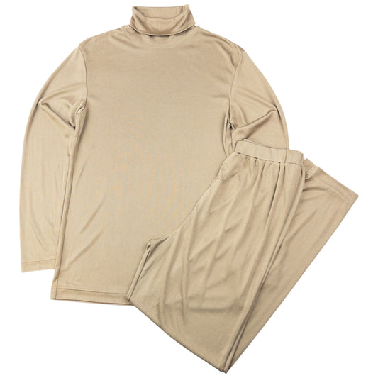 Vintage 90s Issey Miyake Lightweight Turtleneck Top & Trousers Set Womens Size M