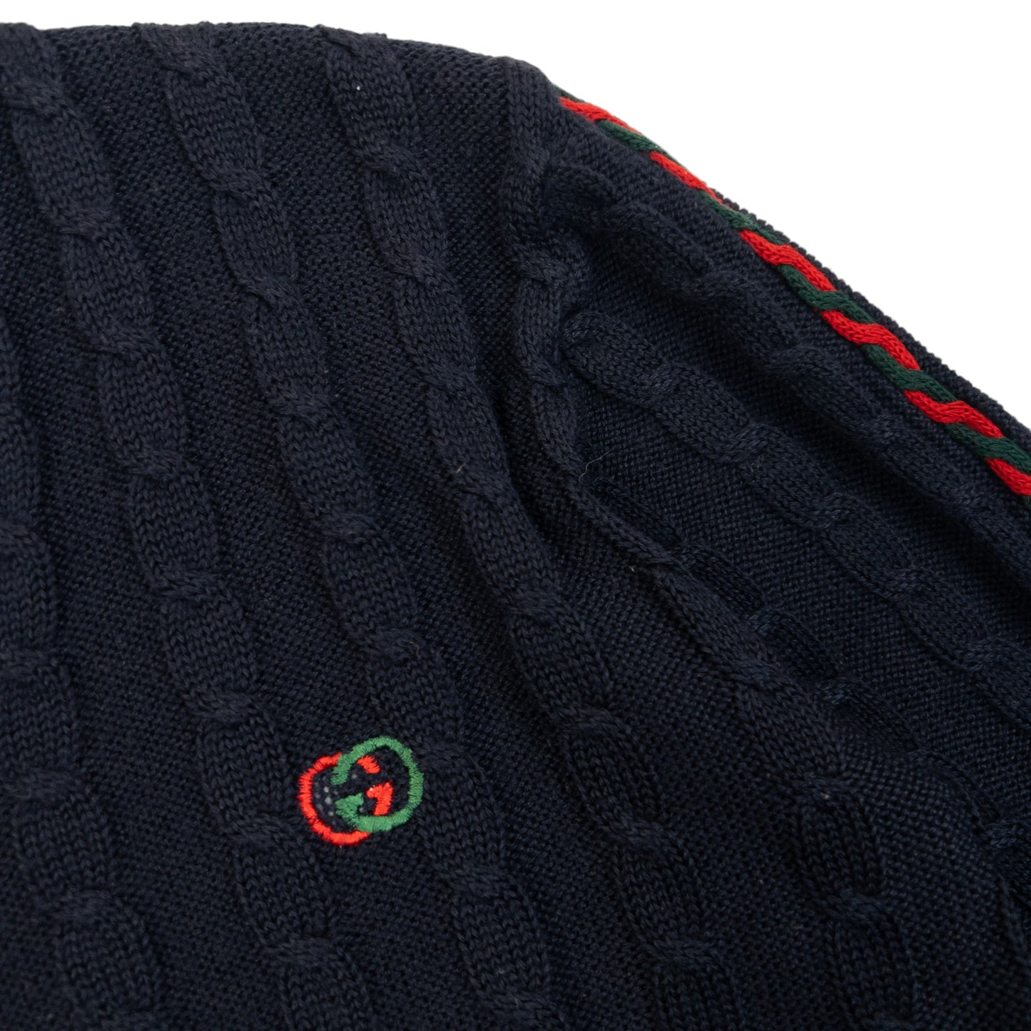Vintage 80s Gucci Cable Knit Jumper Womens Size S