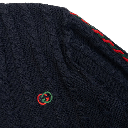 Vintage 80s Gucci Cable Knit Jumper Womens Size S