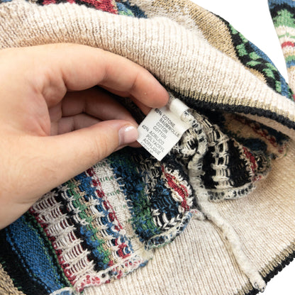 Vintage Pattern Knit Jumper Size XL