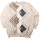 Vintage 90s Burberry Geometric Wool Knit Jumper Size L