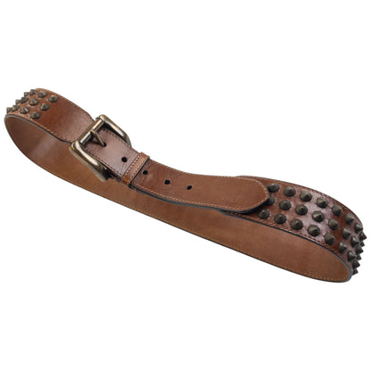 Vintage 2000s Burberry Studded Leather Belt Size M