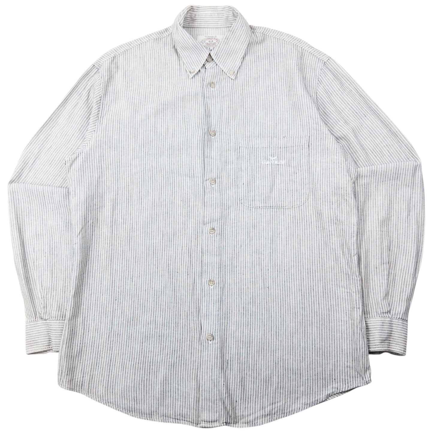 Vintage 90s Armani Jeans Striped Long Sleeve Button Up Shirt Size XL