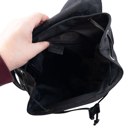 Vintage 2000s Gucci Monogram Bucket Backpack