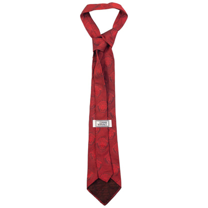 Vintage 90s Gianni Versace Monogram Medusa Silk Tie