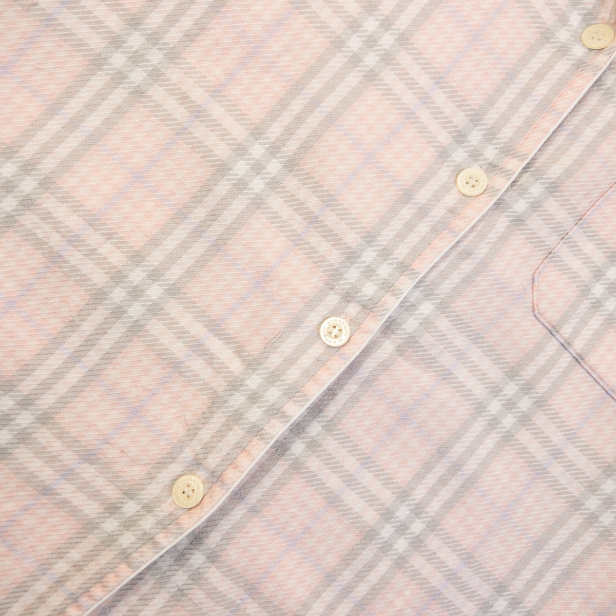 Vintage 2000s Burberry Nova Check Long Sleeve Button Up Pyjama Shirt Womens Size L