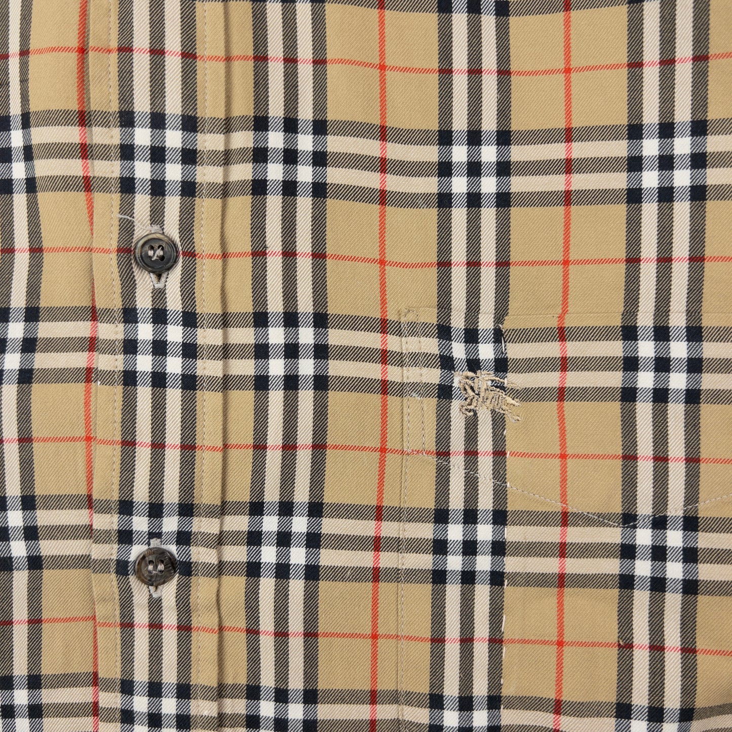 Vintage 90s Burberry Nova Check Long Sleeve Button Up Shirt Size S