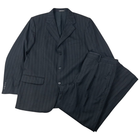 Vintage 90s YSL Yves Saint Laurent Pinstripe Jacket & Trousers Suit Set Size XXL