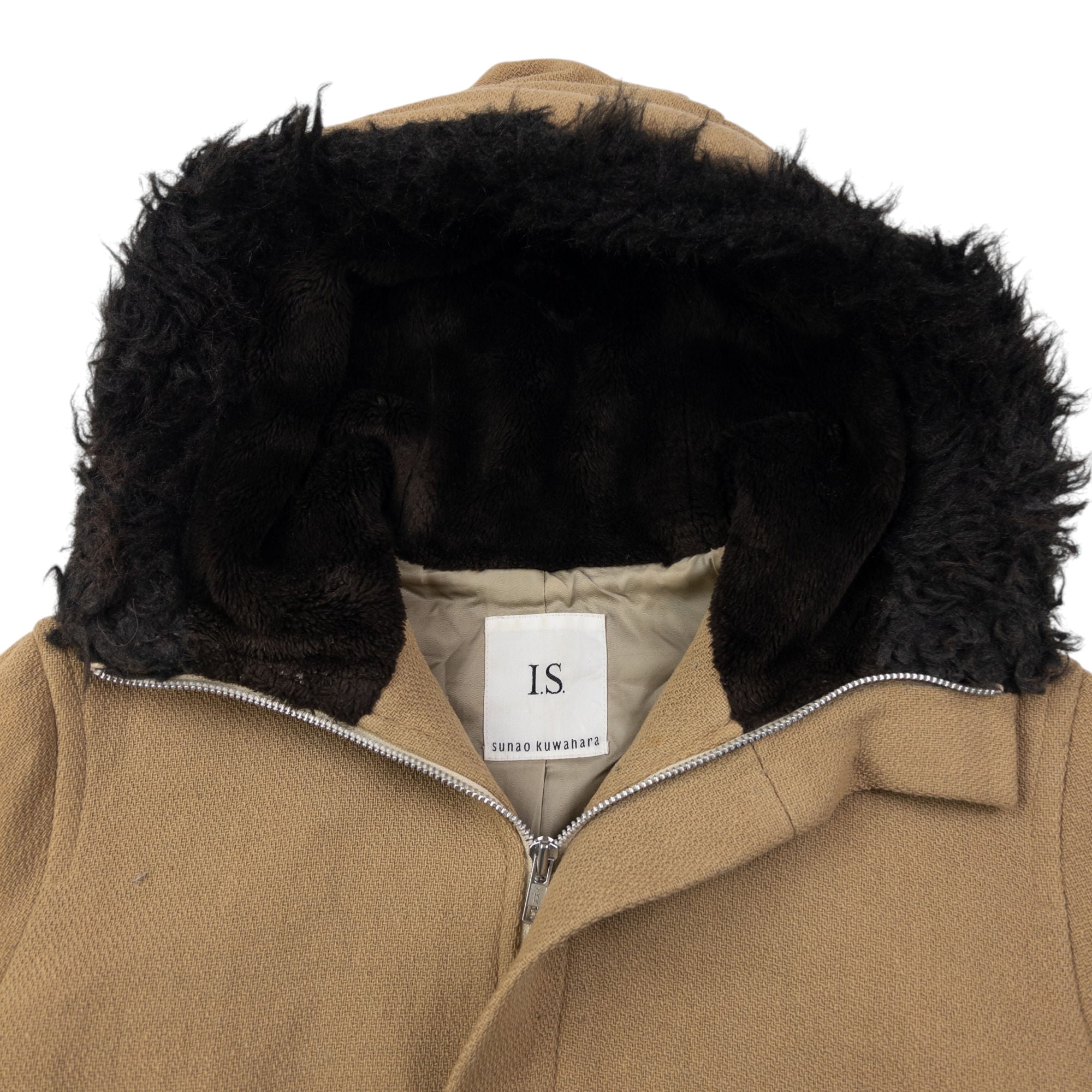 Vintage 90s I.S. Sunao Kuwahara Fur Hood Jacket Size M