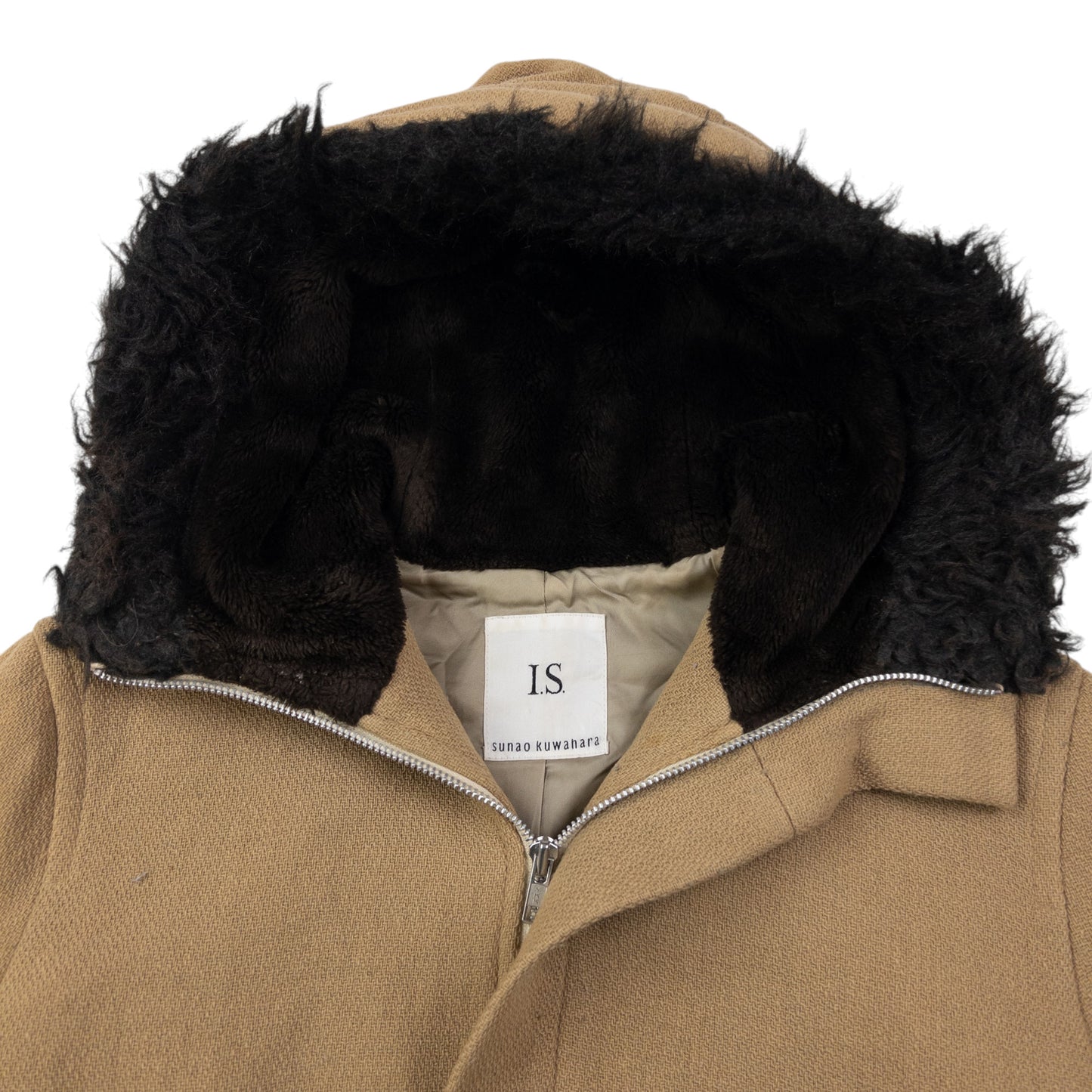 Vintage 90s I.S. Sunao Kuwahara Fur Hood Jacket Size M