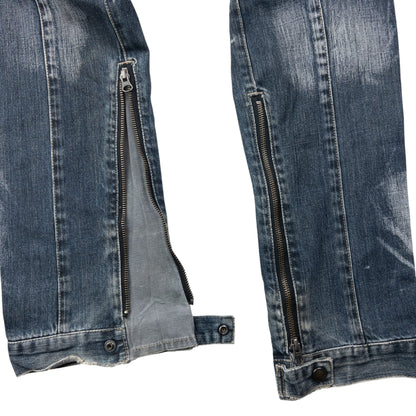 Vintage 2000s PPFM Multi Zip Denim Jeans Size W34