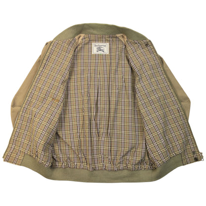 Vintage 90s Burberry Nova Check Lined Bomber Jacket Womens Size S