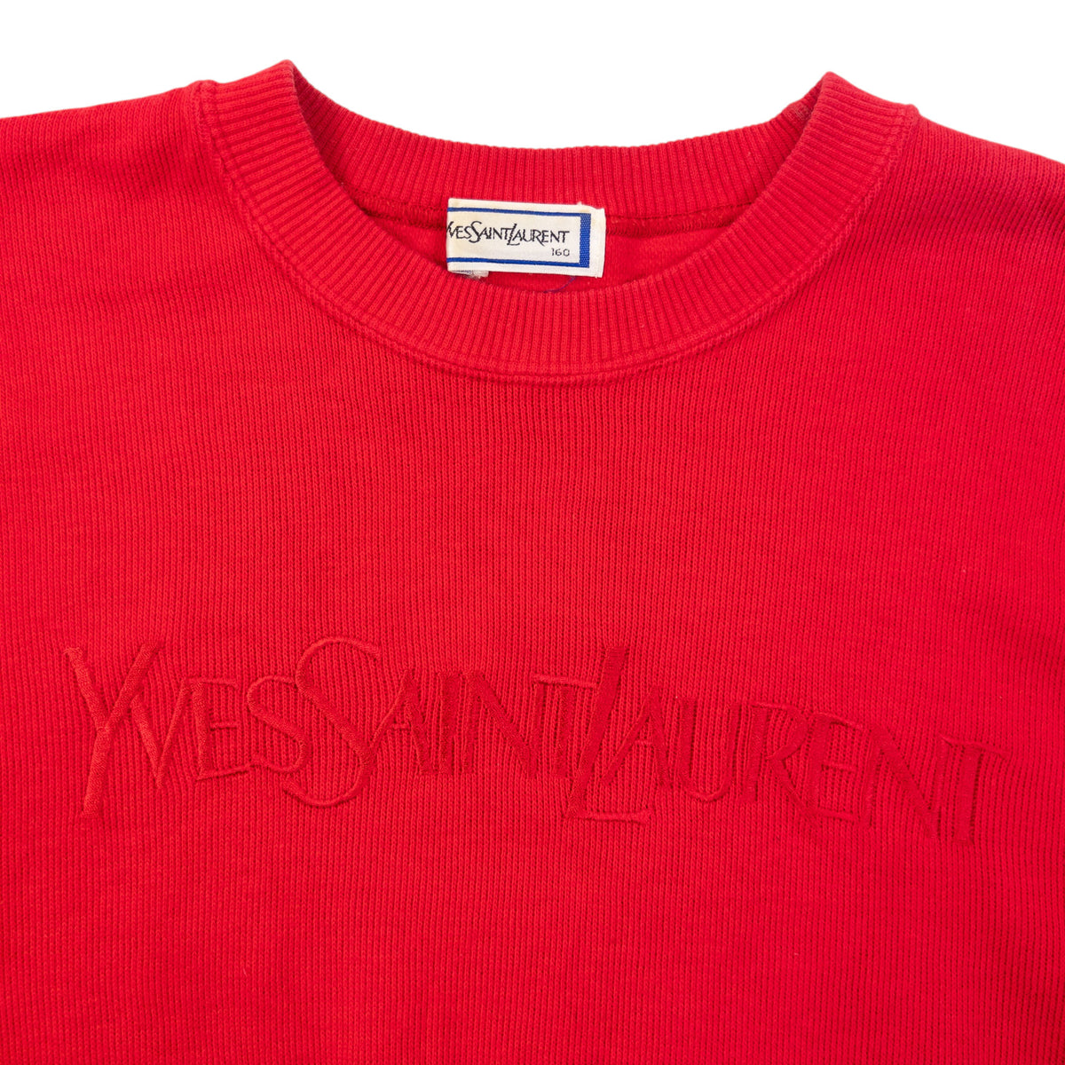 Vintage 80s YSL Yves Saint Laurent Embroidered Sweatshirt Womens Size S