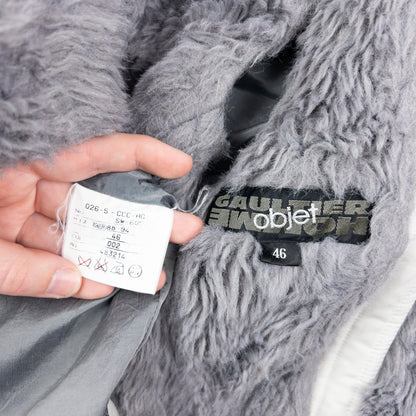 Vintage 90s Gaultier HOMME Objet Fur Lined Multi-Pocket Jacket Size M