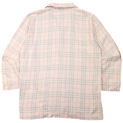 Vintage 2000s Burberry Nova Check Long Sleeve Button Up Pyjama Shirt Womens Size L