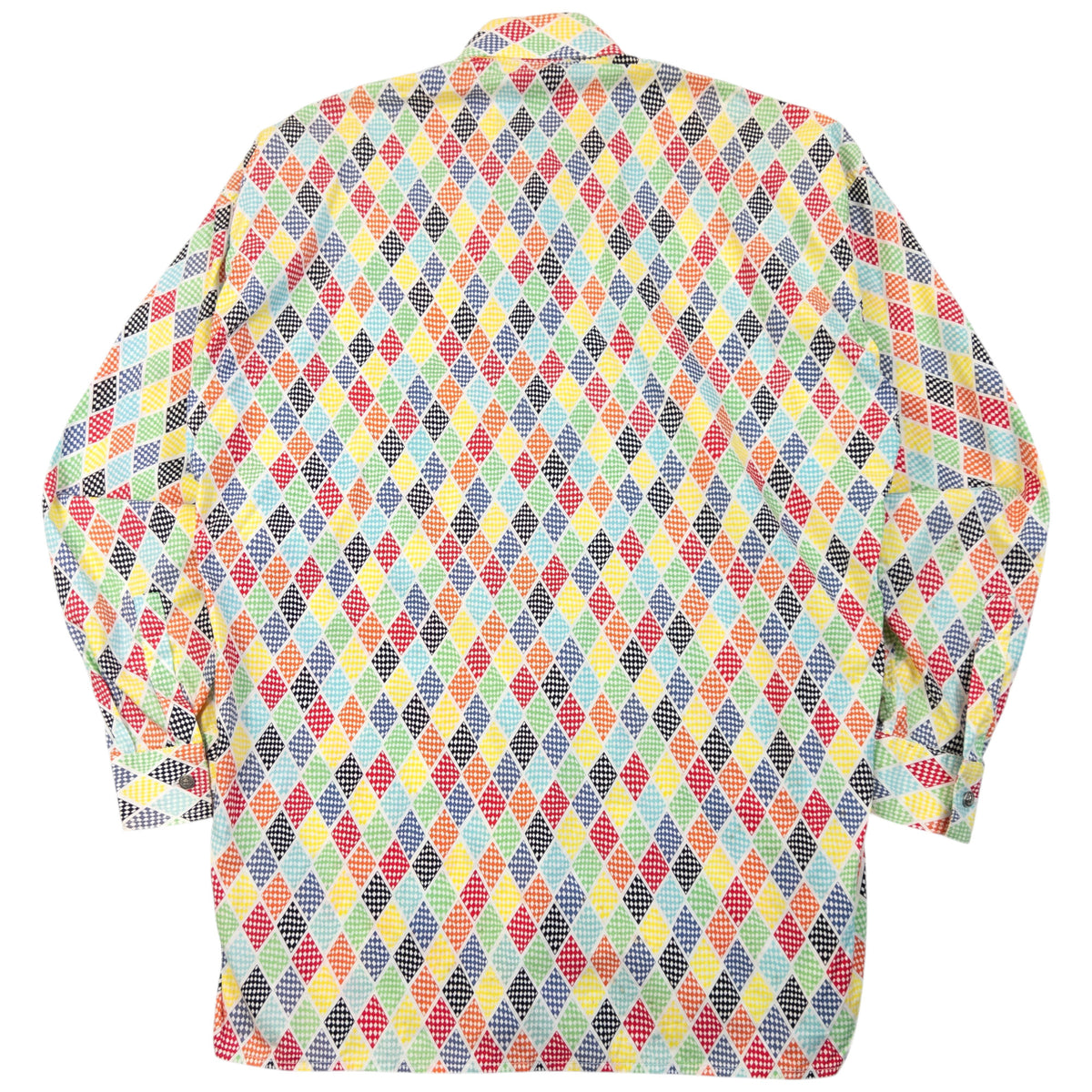 Vintage Versace 2000s Jeans Couture Pattern Long Sleeve Button Up Shirt Size S