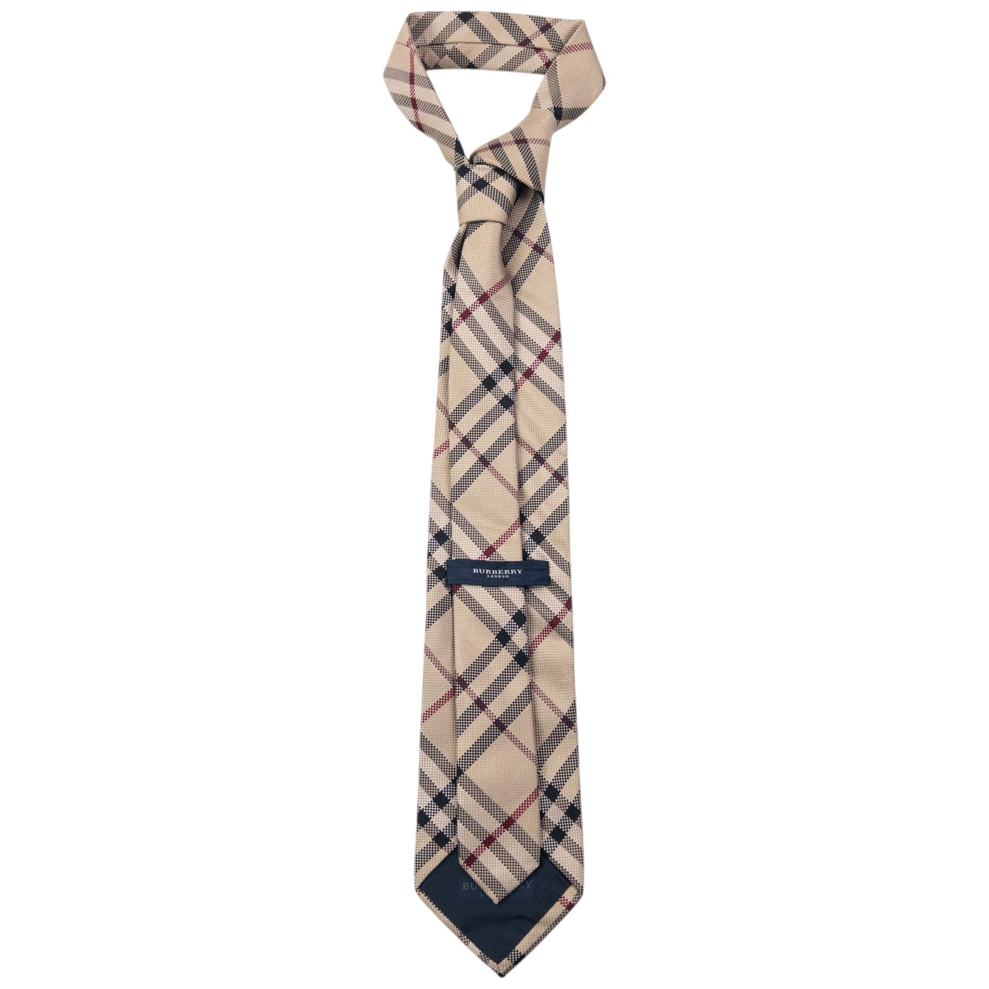 Vintage 2000s Burberry Nova Check Silk Tie