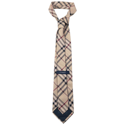 Vintage 2000s Burberry Nova Check Silk Tie