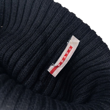 Vintage Prada Sport Ribbed Knit Beanie Hat