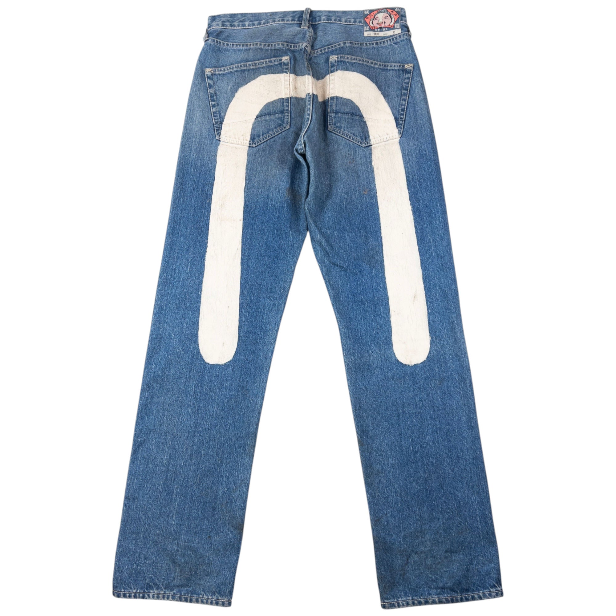 Vintage 2000s Evisu Painted Daicock Japanese Denim Jeans Size W32