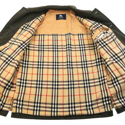 Vintage 2000s Burberry Nova Check Lined Wool Jacket Size XL