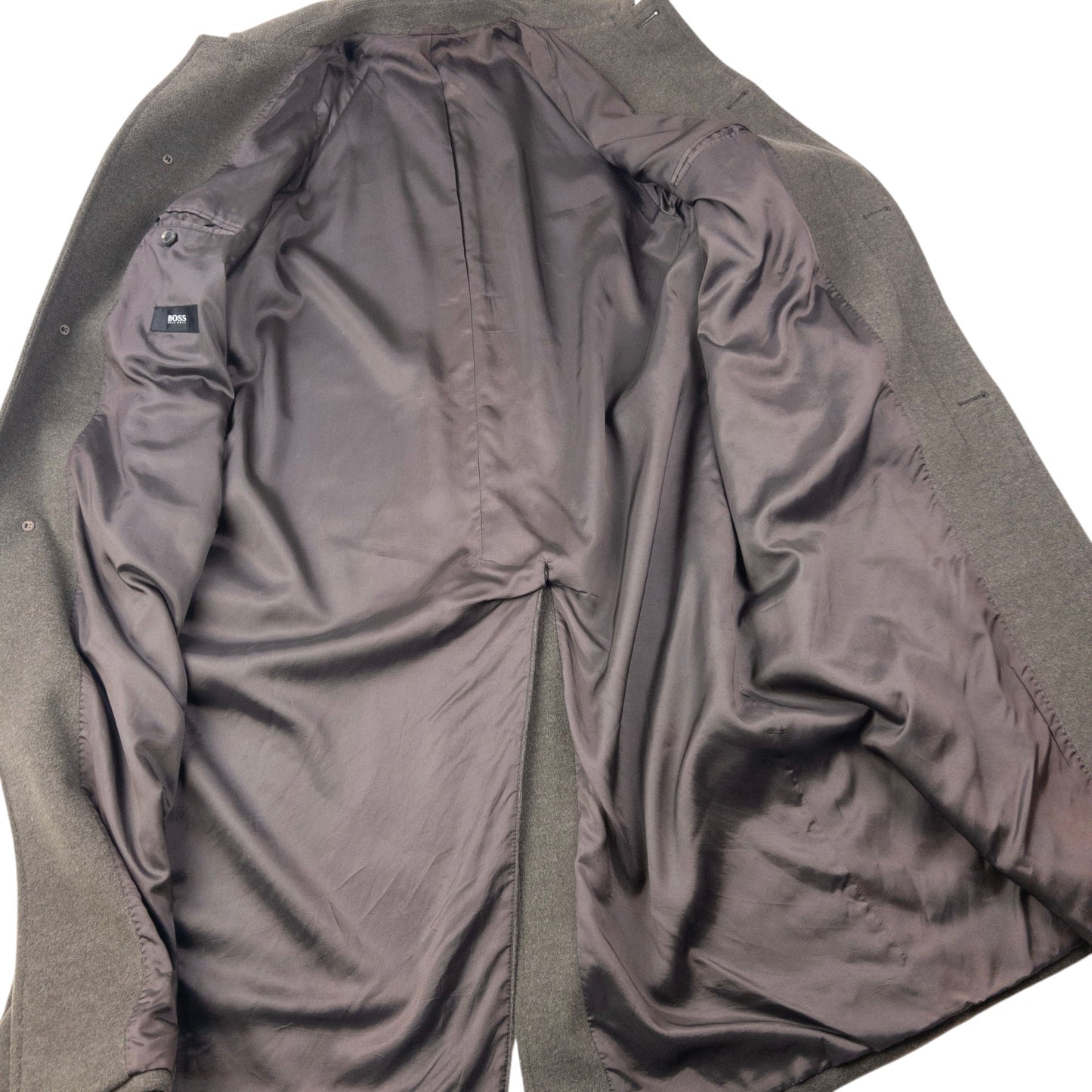 Vintage 2000s Hugo Boss Longline Wool Button Up Jacket Size XXL